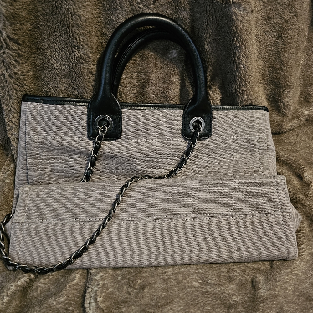 Chanel Tan Canvas Tote Bag - Picture 10 of 15